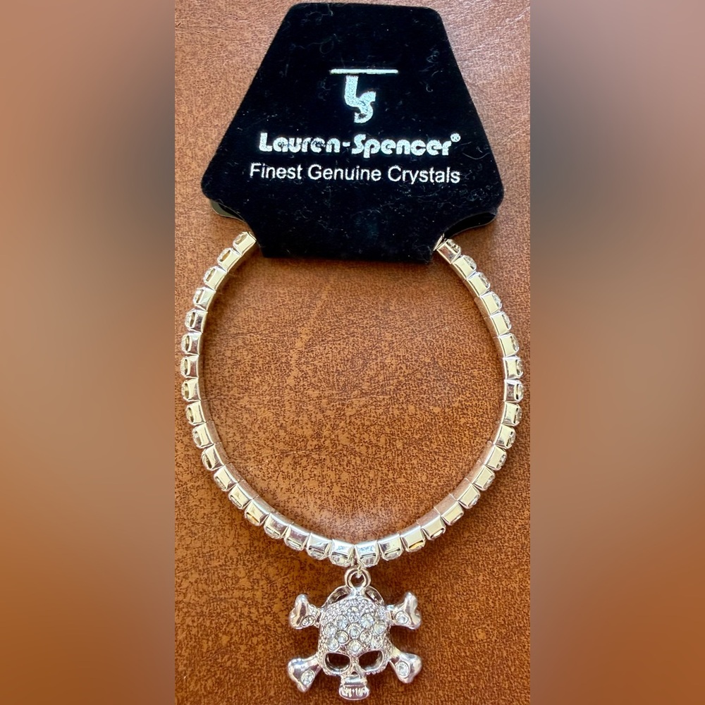 LS, Lauren-Spencer® Finest Genuine Crystals, BLING Bracelet ✨💎☠️💎✨ BNIP!